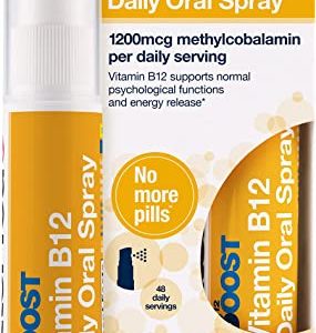 BetterYou Boost Vitamin B12 Daily Oral Spray | Vitamin Spray Supplement for Energy Boost | 1,200 IU Vitamin B12 | 25ml (192 Sprays) | Natural...