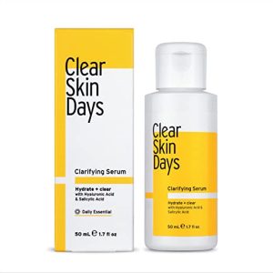 Clear Skin Days Hyaluronic Acid, Glycolic Acid & Salicylic Acid Clarifying Serum - AHA BHA Serum - Spot, Blemish & Acne Treatment - Hydrating and...