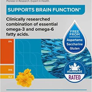 EQUAZEN Family Capsules, Omega 3 & Omega 6 Supplement, Fish Oil, Supports Brain Function, Clinically Researched Blend of DHA, EPA & GLA, Suitable...
