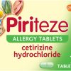 Piriteze Allergy Relief Tablets, 24-Hour Max Strength Cetirizine Antihistamine Tablets, Pack of 7