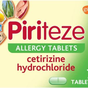 Piriteze Allergy Relief Tablets, 24-Hour Max Strength Cetirizine Antihistamine Tablets, Pack of 7