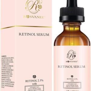 ROSVANEE Retinol Serum for Face 60ml - High Strength with 2.5% Retinol, Hyaluronic Acid, Vitamin C & E, Anti Aging Facial Serum for Skin Repair,...