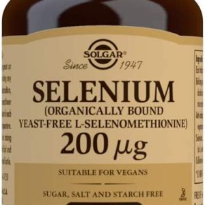 Solgar Selenium 200g - Yeast Free - Healthy Hair & Nails - Supports the Metabolism - Vital Mineral - 250 Tablets