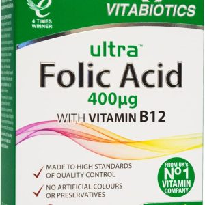Vitabiotics Ultra Folic Acid Tablets, 60-Count
