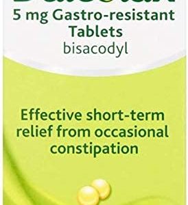 2 Packs of 60 Dulcolax Constipation Relief Laxative 5mg Bisacodyl Gastro Resistant Tablets 2 packs of 60 tablets