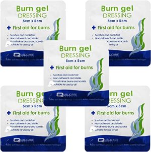 5 Pack Qualicare 5cm x 5cm Small Burns Scalds Emergency Non Adherent Dressings