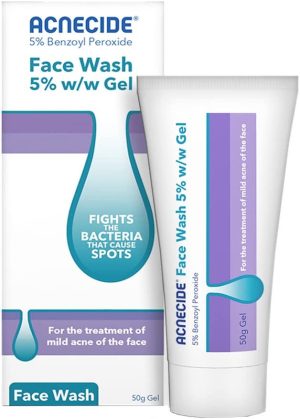 Acnecide Face Wash, 50g, for Acne Treatment & Spot Treatment with 5% Benzoyl Peroxide