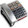 Amplicomms Bigtel 40 - Big Button Phone for Elderly - Loud Phones for Hard of Hearing which are Hearing Aid Compatible Phones - Corded Big Number...