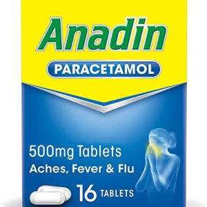 Anadin Paracetamol For Pain Relief 500mg 16 Tablets