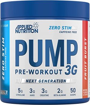applied nutrition pump zero pre workout zero stim caffeine free energy 1 1