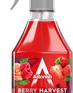 Astonish Vegan Disinfectant Spray, Ready to Use, Virus and Germ Killing, 550ml, Berry Harvest, Red