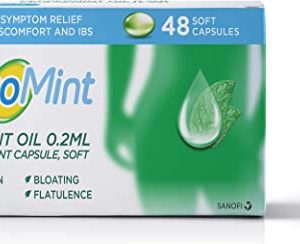 Buscomint 0.2 ml Peppermint Oil - IBS Multi-Symptom Treatment - Pack of 48 Soft Gel Capsules