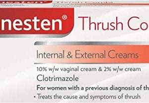 Canesten Thrush Combi Internal & External Creams for Thrush Treatment | Clotrimazole | Two-Step Complete Relief Thrush Treatment,2 Count (Pack of 1)