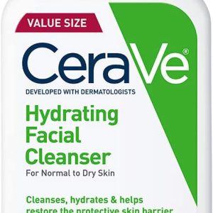 CeraVe Hydrating Facial Cleanser 16 oz for Daily Face Washing, Dry to Normal Skin (16)