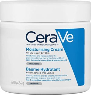 CeraVe Moisturising Cream for Dry to Very Dry Skin 454g with Hyaluronic Acid & 3 Essential Ceramides