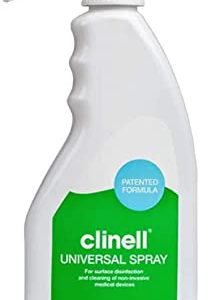 Clinell Universal Cleaning and Disinfectant Spray for Surfaces - 500 ml - White Universal Spray, Kills 99.9% of Germs, Quick and Absorbent, Kind to...