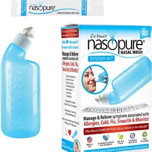 DR HANA'S NASOPURE The Â€Œnicer Neti Potâ€ | Nasal Wash for Allergy Relief and Nasal Congestion Relief | System Kit