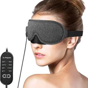 DR.PREPARE Heated Eye Mask, Electric USB Cotton Eye Compress Heating Pad with Smart Temperature & Timer Control, Earplugs for Sleep, Dry Eyes,...