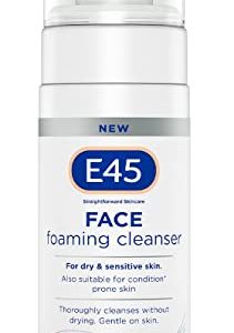E45 Face Foaming Cleanser – Daily Facial Cleanser for Dry and Sensitive Skin – Gentle Face Wash – Removes Excess Oil and Makeup for Clean, Soft...