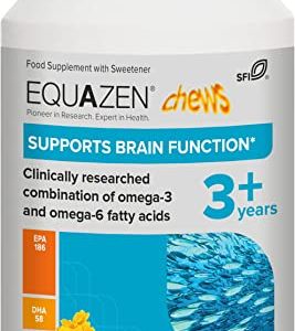 Equazen Childrens Chews | Omega 3 and Omega 6 Supplement | 360 Strawberry Flavoured Chews | Clinically Researched Blend of DHA, EPA and GLA |...