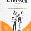 EverWell Vitamin D 25ug Tablets - Daily Vitamin D Supplement for The Normal Function of The Immune System - 30 Tablets