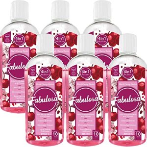 Fabulosa 4 in 1 Concentrated Antibacterial Disinfectant All Purpose Cleaner, 220ml, 6 Pack, Black Cherry Merlot