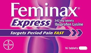 feminax express with ibuprofen and lysine 342 mg x 16 tablets