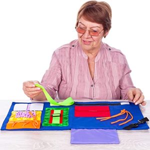 Fidget Blanket | Calming & Comforting Activities for Adults with Dementia | Sensory Blanket | Dementia Products for Elderly | Helps with:...