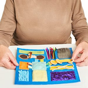 Fidget Blanket for Dementia | Calming & Comforting Dementia Activities for Seniors | Dementia Products for Elderly | Sensory Blanket | Helps with...