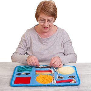 Fidget Blanket for Dementia | Calming & Comforting Dementia Activities for Seniors | Dementia Products for Elderly | Dementia Blanket | Helps...