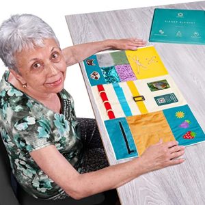 Fidget Blanket for Dementia | Calming Dementia Activities for Seniors | Includes User Guide | Dementia Products for Elderly | Dementia Blanket |...