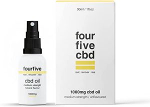 fourfive cbd oil spray 1000mg cannabidiol natural unflavoured 30ml clear