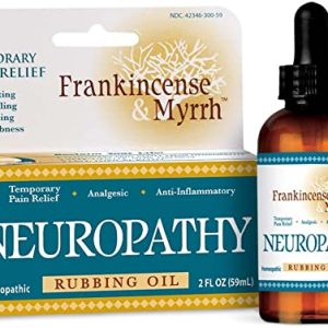 Frankincense & Myrrh FAM00301 Neuropathy Rubbing Oil with Essential Oils for Pain Relief, 2 Fluid Ounce
