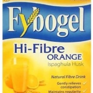 Fybogel Hi-Fiber Sachets for Constipation Relief, Orange Flavour, Pack of 30 Sachets