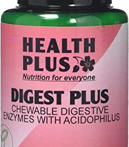 Health Plus Digest Plus Digestive Enzyme Supplement - 60 Chewable Tablets