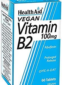 HealthAid Vitamin B2 (Riboflavin) 100mg - Prolong Release - 60 Tablets