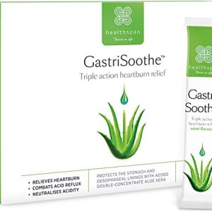 Healthspan Gastrisoothe for Heartburn & Acid Reflux (24 Sachets) | Triple-Action Formula Soothes Stomach Lining, Fights Acid Reflux & Neutralises...