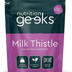 Milk Thistle Tablets - High Strength 4000mg Supplement, 90 Tablets (2 per Serving) - 100mg Milk Thistle Extract (20:1) per Tablet - Not Milk...