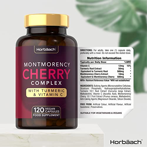 montmorency cherry capsules 120 count complex with turmeric amp 1 1
