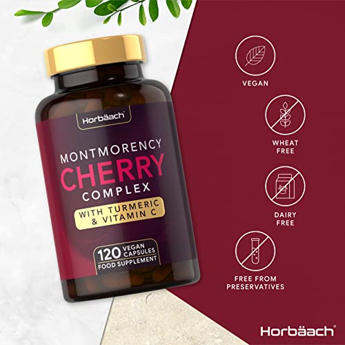 montmorency cherry capsules 120 count complex with turmeric amp 1 2