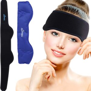 NEWGO Migraine Relief Ice Pack for Head, Hot Cold Compress Gel Ice Pack for Headache, Chronic Migraine, Chemo, Tension, Sinus Pain, Stress Relief,...