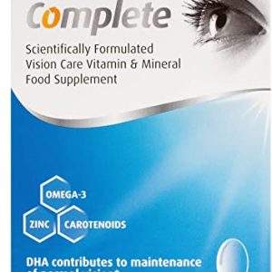 Ocuvite Complete, Eye Supplement Capsules, by Bausch + Lomb, Lutein and Zeaxanthin supplement with DHA Omega 3 plus Zinc, Supports Normal Vision,...