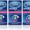 Optrex Double Action Eye Drops for Dry and Tired Eyes, Rehydrating and Lubricating Eye Relief Drops (Pack of 3 x 10ml Eye Drops)