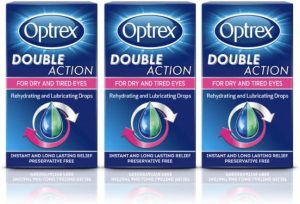optrex double action eye drops for dry and tired eyes rehydrating and 12