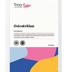 Osteotrition Bone Support Supplement 90 Capsules - Helps Maintain Bone Density and Connective Tissues – Includes Calcium , Magnesium , Vitamin K2 ,...
