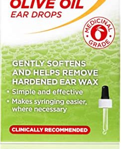 Otex Olive Oil Ear Drops For Natural, Gentle Removal of Excessive, Hardened Ear Wax. Bottle with Dropper Applicator, 10 ml (Pack of 1)