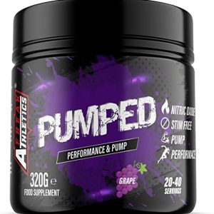 Pumped 'Grape Candy' Pump Pre Workout by Freak Athletics - Non Stim Pre Workout Powder Stimulant & Caffeine Free Pre Workout