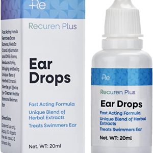 Recuren Plus Ear Drops Swimmers Ear Drops Removes Excess Earwax Heals Ear Canal Inflammation Otitis Externa Hearing Loss Reduces Itching Stinging...