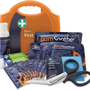 Reliance Medical First Aid Kit Burns Standard Burn Aid Kit In Aura Carry Box With Woven Gel Soaked Dressings - Ideal For Treatment Of Burn Wounds,...