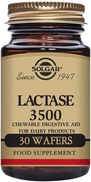 solgar lactase 3500 wafers pack of 30 aids dairy digestion helps break